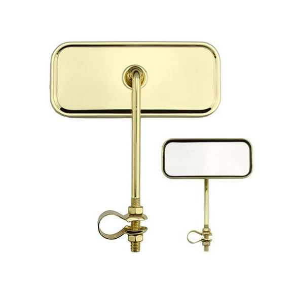 Rectangle Mirror All Gold.Bike mirror, bicycle mirror for lowrider , beach cruiser, chopper, limo, stretch bike, bmx