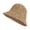 Khaki, variant on Women's Summer Breathable Hollow Crochet Bucket Hat Wide Brim Sun Protection Knit Beach Cap Foldable Shapeable Wire Brim Adjustable 55-60cm Beige