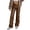 A-Brown447, variant on XIAONU Womens Leather Wide Leg Pants Oversized Full Length Button Fly Trousers Lightweight Bold Street Bottoms