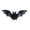 A, variant on Realistic Black Bats Ornament Plastic Bats Wall Mount Decor Spooky Halloween Decor for Front Door Window Wall Porch Party Layout