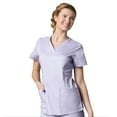 thumbnail image 2 of Maevn Eon Women's V-Neck Pocket Top & Full Elastic Zipper Pocket Cargo Pant Scrub Set, 2 of 5