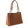 thumbnail image 3 of Michael Kors Trisha Large Triple Gusset Compartment Shoulder Bag Luggage Leather, 3 of 12