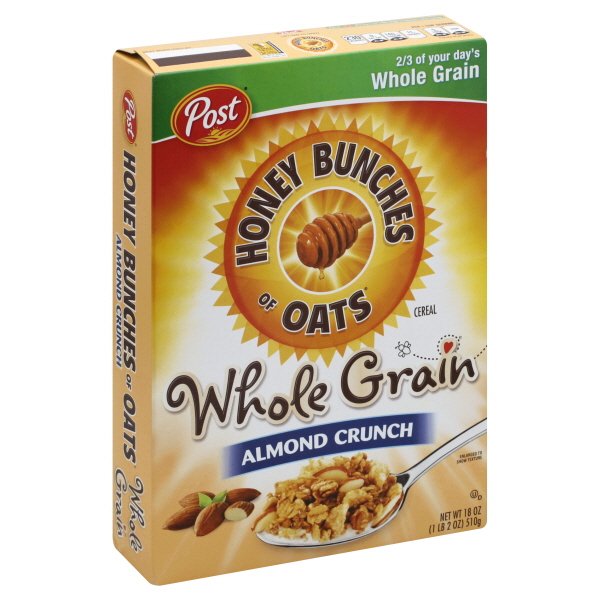 Honey Bunches of OatsÂ® Whole Grain Almond Crunch Cereal 18 oz. Box