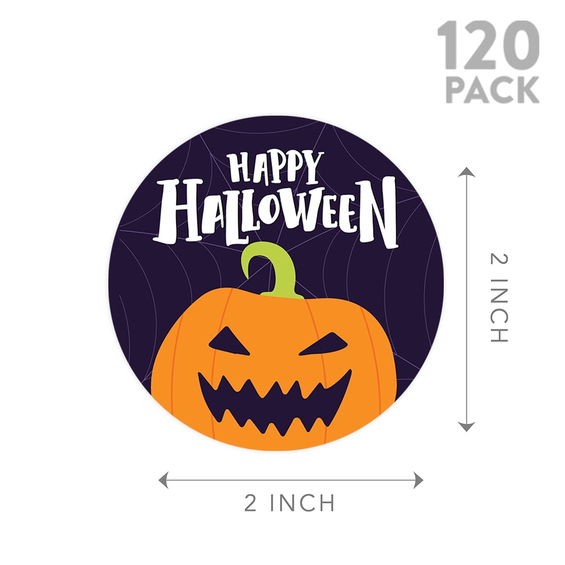 Koyal Wholesale Happy Halloween Stickers 2 Inch Round 120