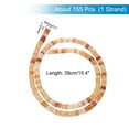 thumbnail image 2 of Uxcell 155 pcs Natural Spacer Beads 4mm Loose Semi Stone Beads for Bracelet, Orange/White, 2 of 6