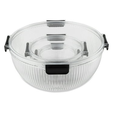 Thyme & Table Plastic Mixing Bowls with Airtight Lids (6 Pieces)