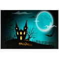 thumbnail image 3 of Northlight 23.5" Halloween Prelit LED Church in Cemetery Canvas Wall Art - Teal Blue/Black, 3 of 10