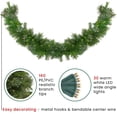 thumbnail image 2 of 6' x 14" B/O Pre-Lit Cashmere Mixed Pine Artificial Christmas Garland - Warm White LED Lights, 2 of 4