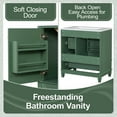 thumbnail image 5 of GDF Studio Modern 30" Bathroom Vanity with Ceramic Sink, Soft-Close Door, and Ample Storage, Green, 5 of 19