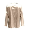 thumbnail image 5 of Women's Satin Cowl Neck Long Sleeve Blouse Elegant Silky Formal Office Top for Work, Business Champagne M, 5 of 6