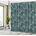 thumbnail image 4 of Ambesonne Botanical Shower Curtain, Winter Reindeer, 69"Wx70"L, Grey Teal and Multicolor, 4 of 4