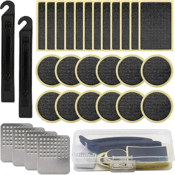 30pcs Bike Tire Patch Repair Kit, Bike Motorcycle Tire Adhesive Self-Adhesive Patches With Metal File