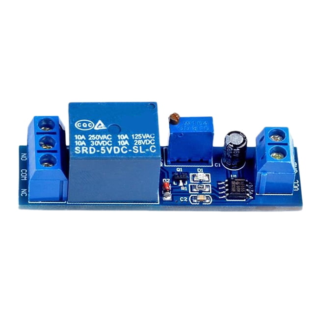 NE555 Time Delay Relay Module 5V/12V 0 To 10 Second Automotive Delay (5v)