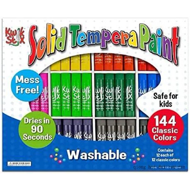 Kwik Stix Tempera Paints, Tempera Paint Pens, Super Quick Drying, 144
