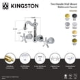thumbnail image 4 of Kingston Brass KS1220NX Hamilton Double-Handle 3-Hole Wall Mount Bathroom Faucet in Matte Black, 4 of 5