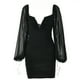 thumbnail image 3 of Mini Vestido Ajustado Mini vestido ceñido al cuerpo para mujer, vestido fruncido transparente de malla sin espalda, Vestidos (negro XL) Kuymtek para Mujer Negro T L, 3 of 6