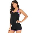 thumbnail image 4 of Women Tankini Swimsuit Racerback Tummy Control Top with Shorts Two Piece Bathing Suit, 4 of 4