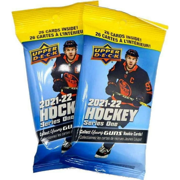 NHL 2021-22 Series One Hockey LOT of 2 Trading Card VALUE Packs (26 Cards Per Pack)