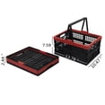 thumbnail image 5 of Idotry Pack of 2 Collapsible Storage Crates with Handles, Plastic Grocery Shopping Baskets, 5 of 10