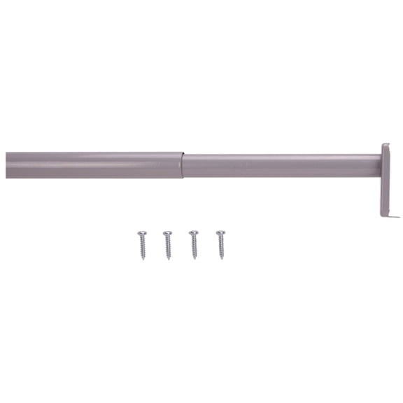 ProSource 21013ZCX-PS Adjustable Closet Rod, 30 to 48 in L, Steel, Silver