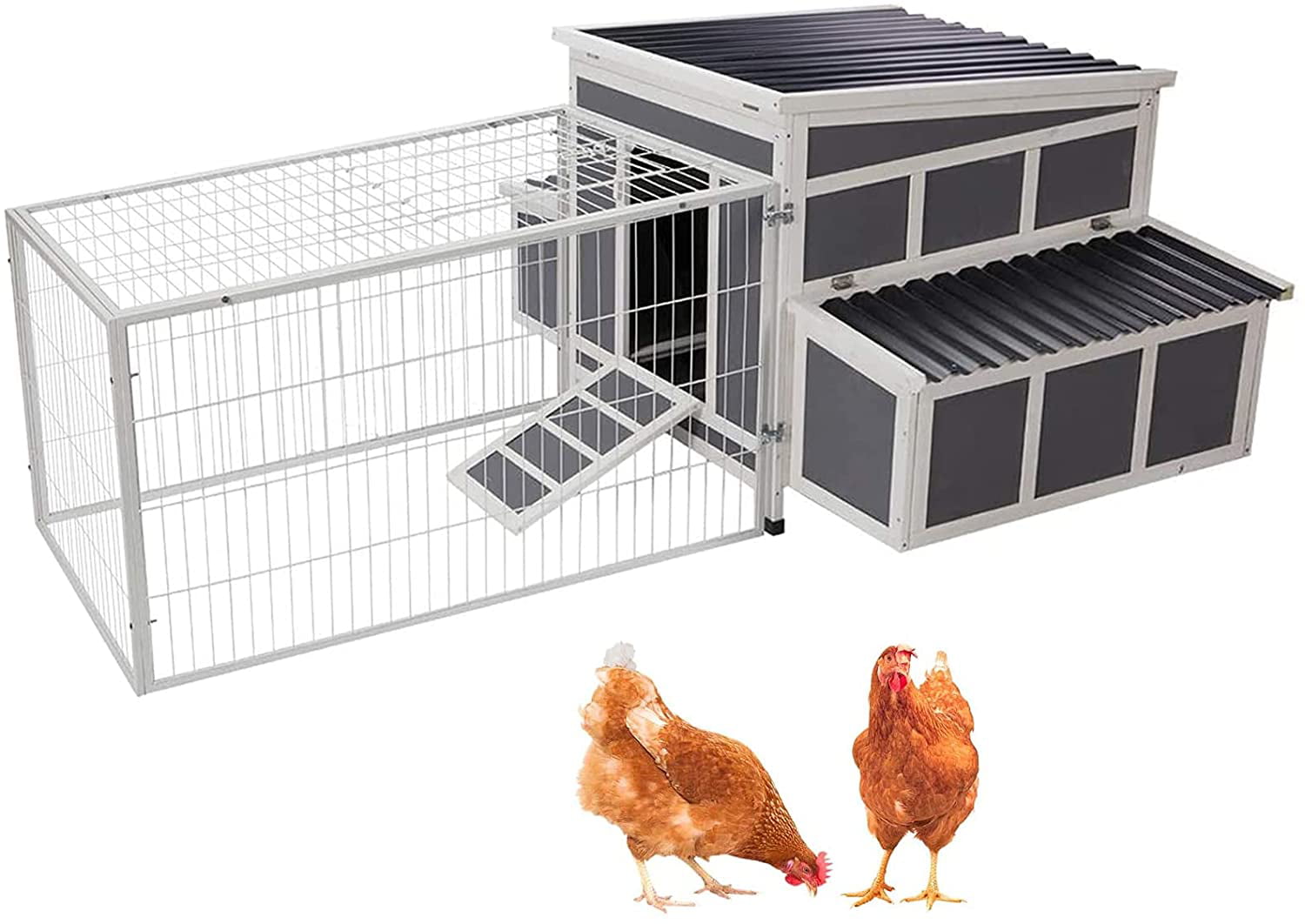 New Large Wood Chicken Coop Backyard Hen House 5-8 Chickens w 6 nesting box 