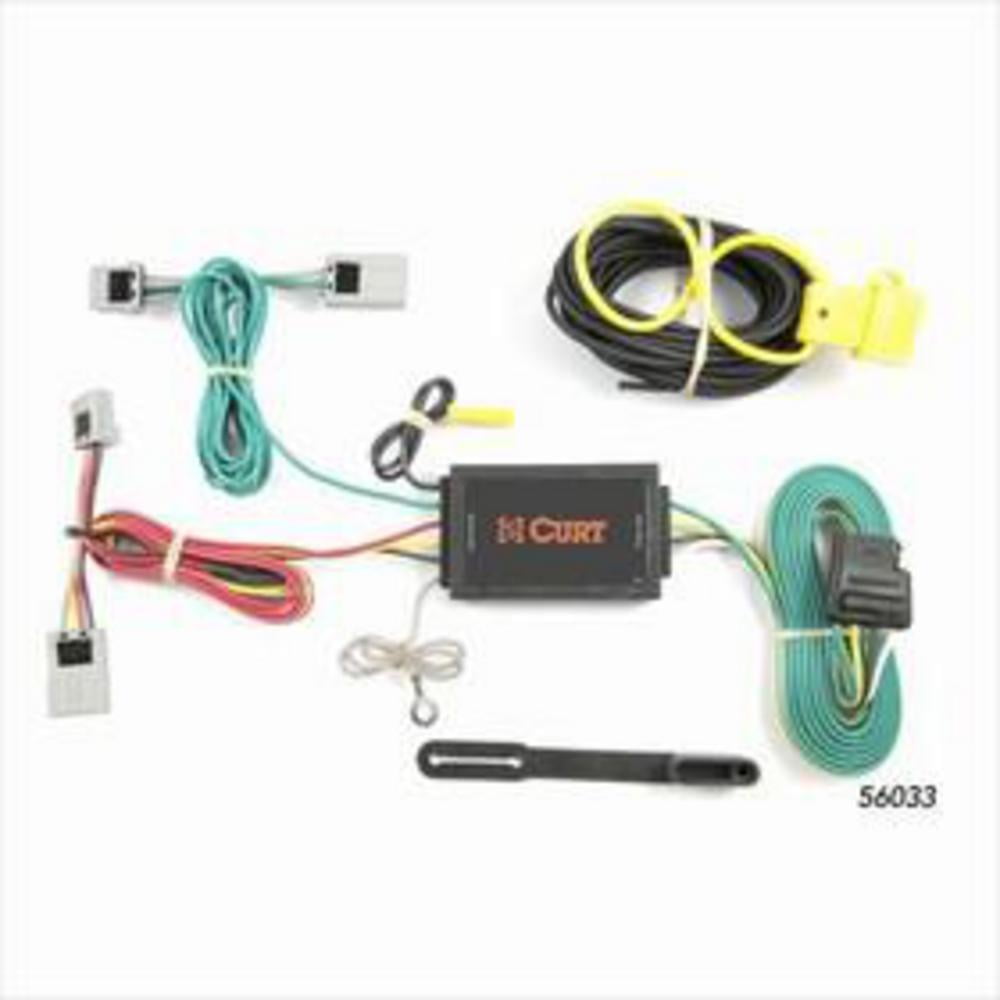 CURT 56033 Vehicle-Side Custom 4-Pin Trailer Wiring Harness, Select