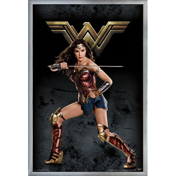 DC Comics Movie - Justice League - Wonder Woman Wall Poster, 22.375" x 34", Framed