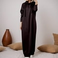 thumbnail image 2 of IWRICH Women's Maxi Long Hoodie Dress Pullover Sweatshirt Spring Fall Autumn Winter Loose Sweatshirts Dress Navy L, 2 of 5