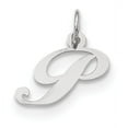 thumbnail image 1 of 925 Sterling Silver Dainty Letter P Initial Name Monogram Necklace Charm Pendant, 1 of 6