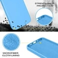 thumbnail image 4 of iPhone 13 Case,Phone Case for iPhone 13,Slim Fit Liquid Silicone Soft Gel Rubber Lightweight Microfiber Lining Shockproof Anti-Scratch Protective Phone Cover for iPhone 13 6.1'', Bright Blue, 4 of 17