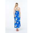 thumbnail image 3 of Robe Maxi à Imprimé Floral Hawaïen Luau pour Femme, Coupe Cœur, L Hibiscus Blue, 3 of 5