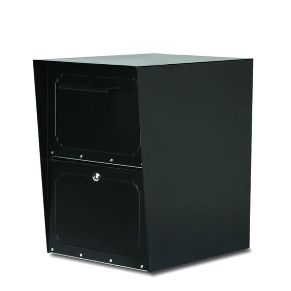 Architectural Mailboxes Oasis Locking Post Mount Drop Box, Black