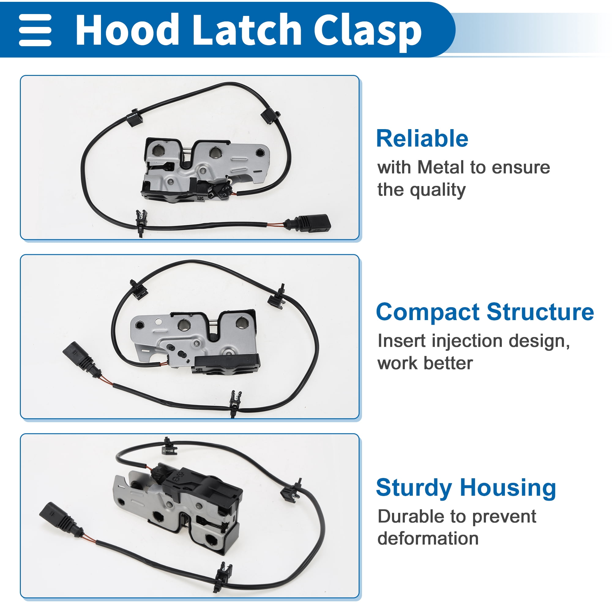 Unique Bargains Hood Latch Assembly for Volkswagen Passat 2006-2011 Engine Hood Lock
