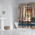 thumbnail image 4 of Ensemble de Rideaux de Douche avec Boutons-Pression, Citations Inspirantes Shabby Chic Country (4) Rideaux de Douche Imperméables, Doublure de Douche Décorative en Polyester, 72x72 Pouces, 4 of 4