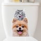 thumbnail image 3 of Pegatinas de dibujos animados de cachorros y gatitos, pegatinas impermeables para el baño y el inodoro, 3 of 5