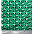 thumbnail image 1 of Soimoi Green Heavy Canvas Fabric Circle & Triangle Geometric Fabric Prints By Yard 58 Inch Wide, 1 of 3