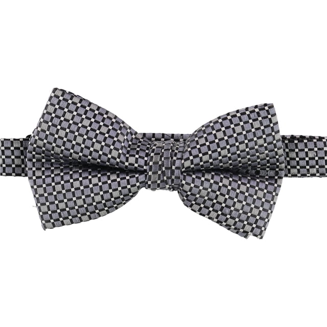Etiquetas Weekly Mens Textured Check Pajarita autoatada, Negro, Talla única