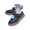 Blue, variant on Otqutp Kids Boys Barefoot Sneakers Hook and Loop Navy School Canvas Flat Shoes Flexible Non-Slip Breathable Walking Shoes