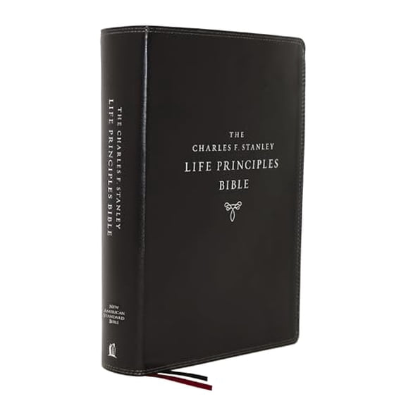 Pre-Owned Nasb, Charles F. Stanley Life Principles Bible, 2nd Edition, Leathersoft, Black, Comfort Print: Holy Bible, New American Standard Bible (Imitation Leather) 0785225676 9780785225676