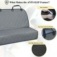thumbnail image 3 of Dog Quickcover Seat Protector for Dog Backseat Cover for Car SUV & Truck Back Rear Backseat Bench Protector Large, 3 of 7