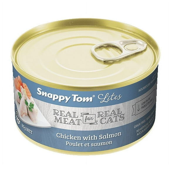 Snappy Tom Lites Chicken with Salmon, 3 Ounce Cans (24 Pack)