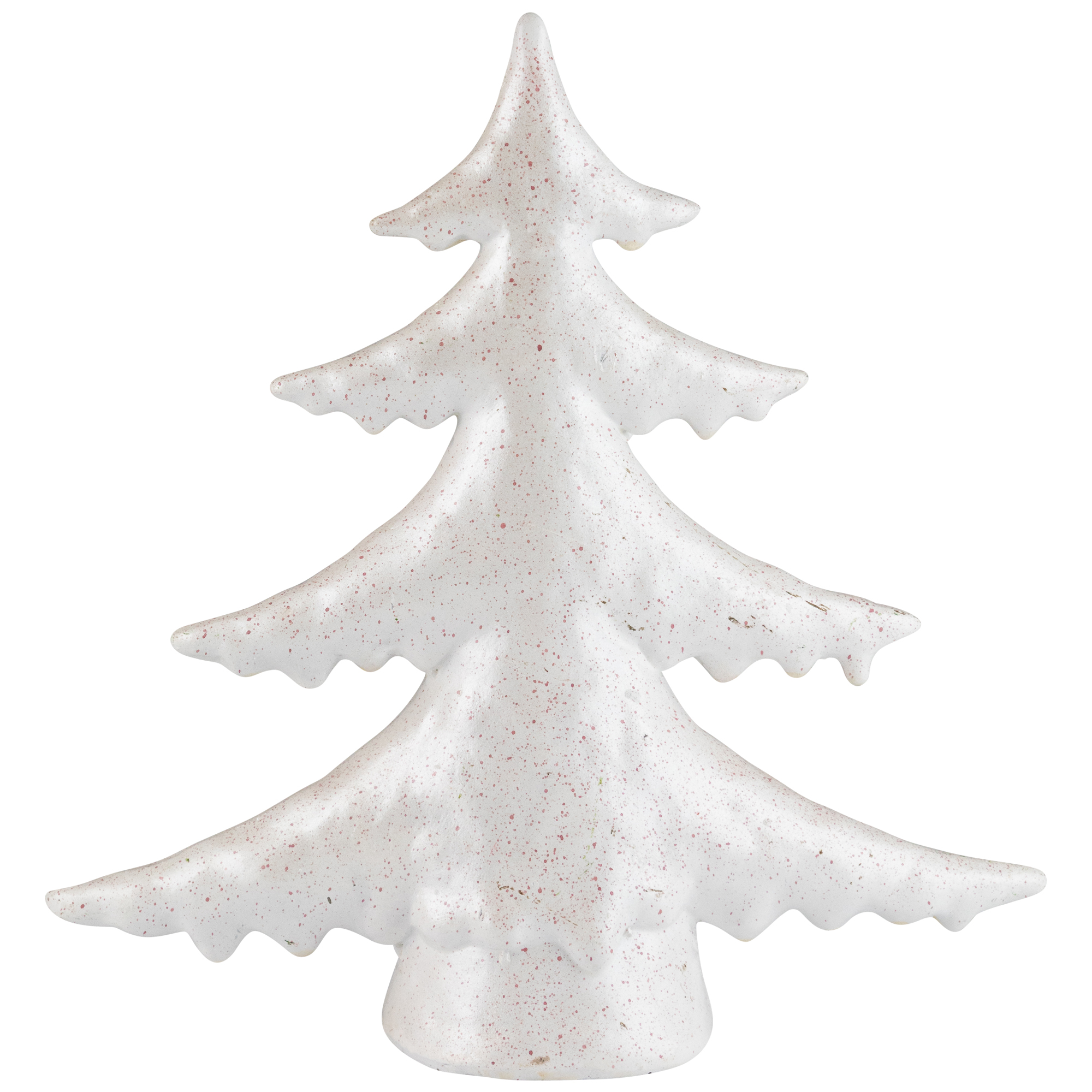 Northlight Shiny Speckled Christmas Tree Tabletop Decoration - 10" - White