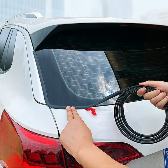 3meters Car Rear Windshield Seal Strip Y-Shaped Automotive Weather Stripping Windshield Trim Rubber Weather Stripping Rear Car Window Seal Black