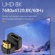 thumbnail image 3 of Jixopn - Adaptador de cable miniconvertidor HDMI macho a hembra UHD2.1, 8K, 60 Hz, 4K, 120 Hz, 48 Gbps, con luz indicadora, pantalla idéntica/expansión, modo dual para computadoras y TV, 3 of 8