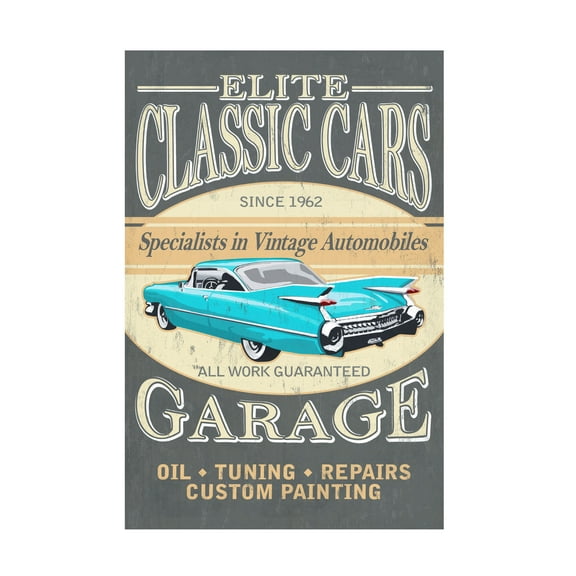 Lantern Press 'Car 8' Canvas Art