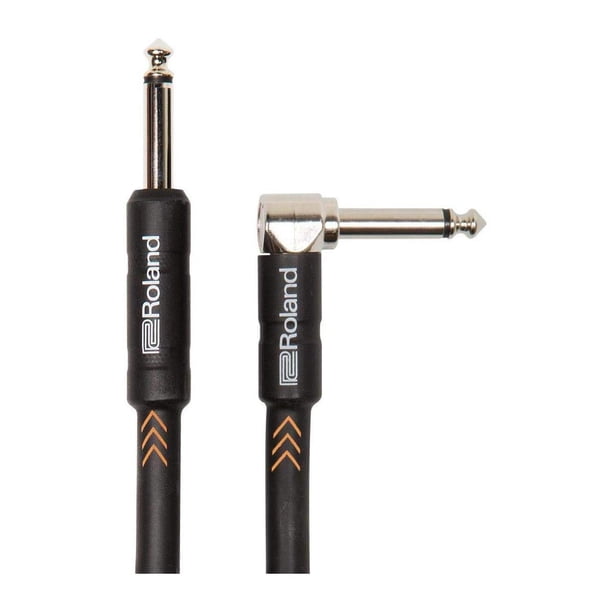 Cable Roland serie Black instrumento conector receto plug TR 6.3mm - Conector plug angulo recto TR 6