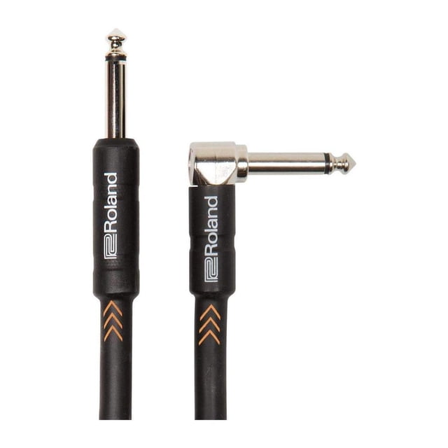 Cable Roland serie Black instrumento conector receto plug TR 6.3mm - Conector plug angulo recto TR 6