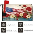thumbnail image 6 of American Flag Mailbox Cover USA National Flag Red White Blue Flower Ocean Magnetic Mailbox Covers Standard Size 18x21 Inch Independence Day Mail Post Letter Box Cover for Home Yard Decoration, 6 of 6