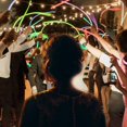 thumbnail image 4 of Glow Fever Glow Sticks Bulk 100 ct 22 pulgadas collares brillantes con conectores barras de luz de neón para fiestas, festivales, raves, conciertos, cumpleaños, bodas, color rosa, 4 of 5