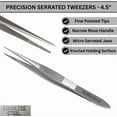thumbnail image 4 of 4 Pcs Lab Work Kit - Double-Ended Lab Spatula Set with Tweezers Mixing, Scooping and Handling Multipurpose Laboratory Supplies, 4 of 6